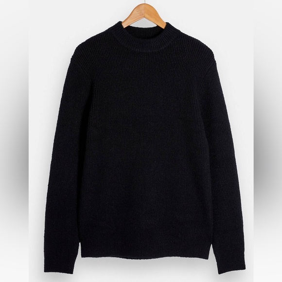 TOPMAN Mock Neck Sweater in Black - Size Large NWT - Picture 3 of 5